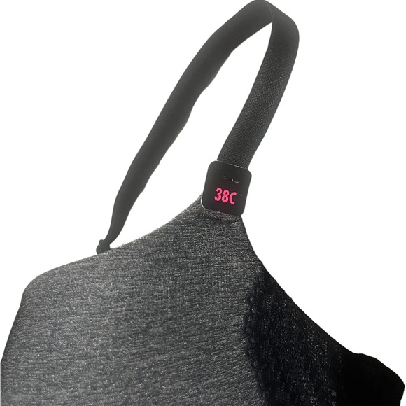 BNWT La Senza Bra 36C Grey with black lace detail - Picture 2 of 6